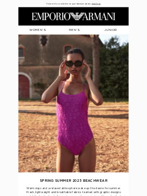 Armani - Desire for summer: SS25 Beachwear Collection