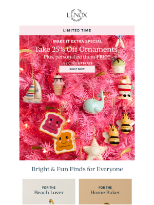Lenox - 25% Off Cute Keepsakes 🥰