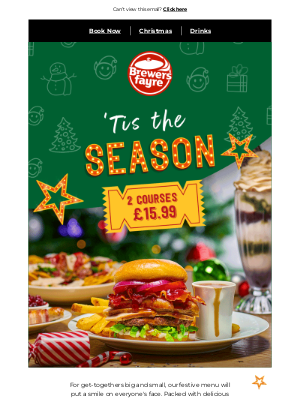 Brewers Fayre (United Kingdom) - YULE love to eat with us... We want to spoil you with 2 courses for just £15.99