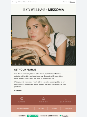 Missoma - Set your alarms ⏰