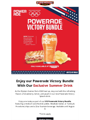 Firehouse Subs - Tried our $10 Powerade Victory Bundle yet?