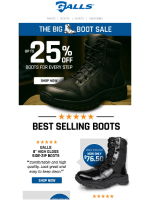 The Big Boot Event: up to 25% Off Ending Soon!