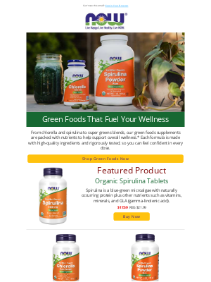 NOW Foods - Go Green: Supercharge Your Nutrition Naturally
