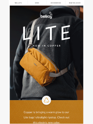 Bellroy - Lite. Now in Copper.