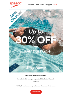 Speedo USA - Swim in Savings: Up to 30% OFF Speedo Essentials!