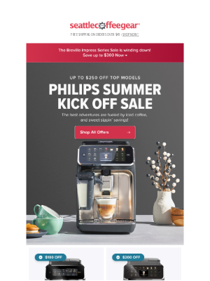 Seattle Coffee Gear - 🏖️ The Philips Summer Kick Off Sale is Here!