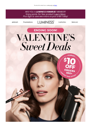 Luminess Beauty - Don't miss these sweet deals + $10 off your order today!