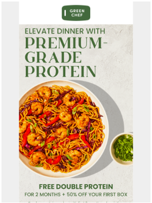 Green Chef - NEW: FREE DOUBLE PROTEIN 🥩🍖