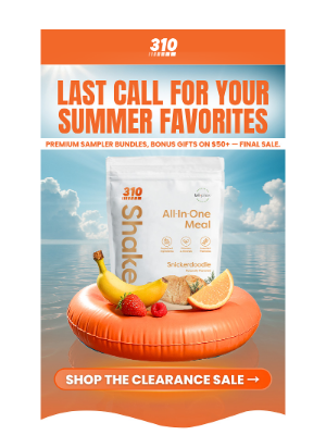 310 Nutrition - Final week to save up to 50% OFF