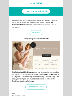 Nanobébé - 💝Last Chance to Win the Motherhood Edit Giveaway!