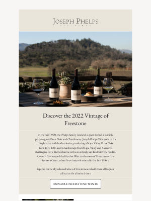 Joseph Phelps Vineyards - Discover the 2022 Pinot Noir Collection