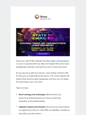 Litmus - Dive into new data from the State of Email Report with 4 experts