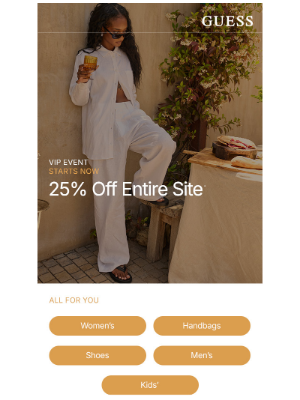 GUESS - NEW! 25% Off Entire Site