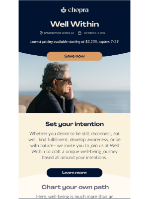 Chopra - Well Within: A retreat designed with your intention in mind