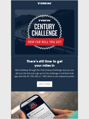 Trek Bicycle - The Trek Century Challenge is halfway over — but you can still join!