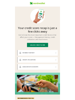 NerdWallet - Check out your July credit score recap, Audra