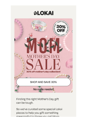 Lokai - Treat Mom. Save 30%