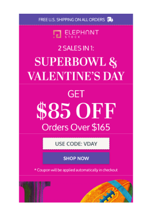 ElephantStock - Superbowl 🏈 & Valentine’s Day💘 Sale!