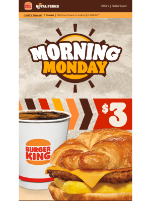 Burger King - 🙌 Your $3 BK Breakfast is waiting...