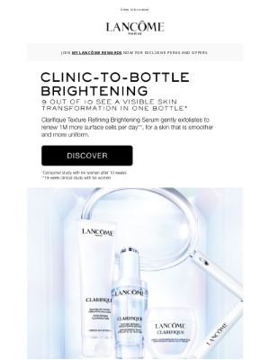 Lancome (Canada) - Introducing: Clarifique Texture Refining Brightening Serum