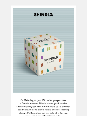 Shinola - Reminder: BonBon x Detrola