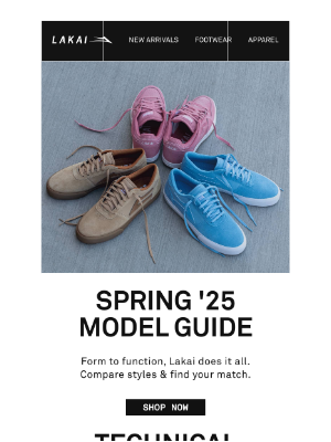 Lakai Footwear - Spring '25 Model Guide