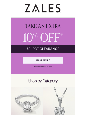 Zales - 🔔 Take an Extra 10% Off* Select Clearance