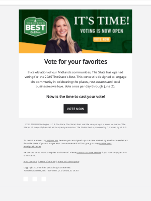 The State Newspaper - Vote now for The State's Best