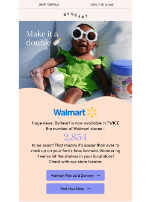 ByHeart - ByHeart is going BIG at Walmart.