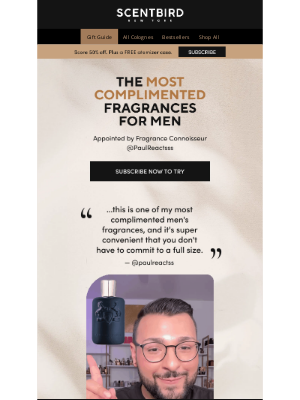 Scentbird - The Cologne That Gets The Most Compliments.