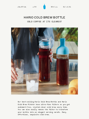 Blue Bottle Coffee - Tried and True: Our Best-Selling Hario Cold Brew Bottle