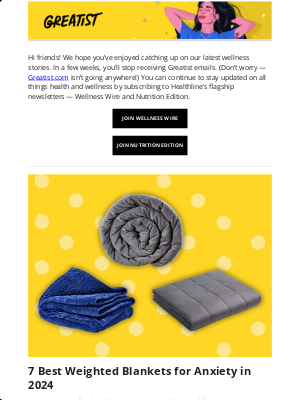 Greatist - 7 Best Weighted Blankets for Anxiety in 2024