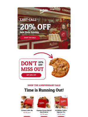 Mrs. Fields - Last Call 🍪 Anniversary Sale 20% OFF