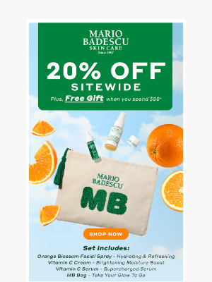 😍 20% OFF Sitewide + FREE Gift