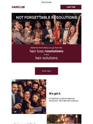 Hair Club - Save 20%: Turn your hair resolutions into hair solutions