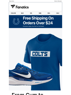 Fanatics - Athleisure for Colts Fans on the Move