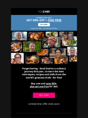 YesChef - Get the Perfect Gift for Dad, for free
