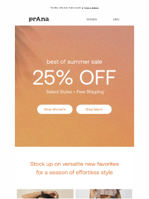 prAna - Celebrate with 25% Off 🎆