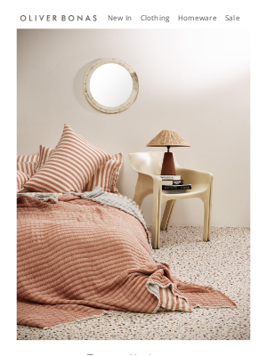 Oliver Bonas - Bedroom edit | Terracotta tones