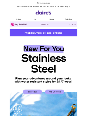 Claire's - New Drop🔗✨Stainless Steel Jewellery