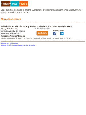 Brown Paper Tickets - New Events in Your Area - June 17, 2025