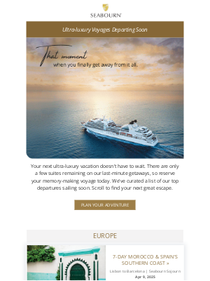 Seabourn Cruise Line - Last-Minute Ultra-Luxury Getaways