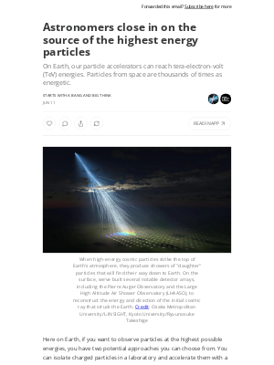Big Think - Astronomers close in on the source of the highest energy particles