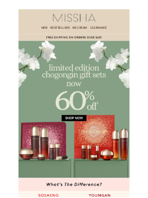 MISSHA - Limited Edition Gift Sets 🎁Now 60% OFF!