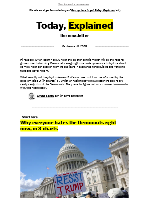 Vox - The Democrats' dilemma, in 3 charts
