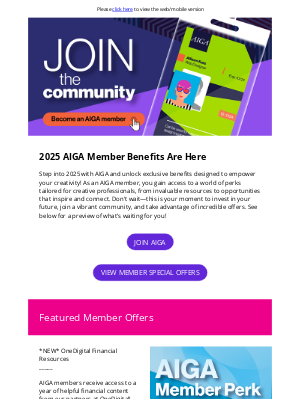 AIGA - 2025 AIGA Member Special Offers: Join Today!