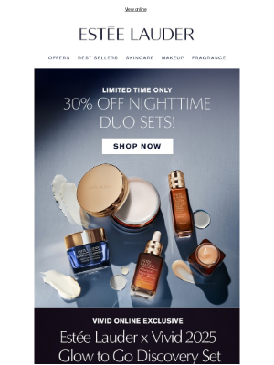 The Estee Lauder (Australia) - Nighttime Duo Sets are back! Save 30% for a limited time only*