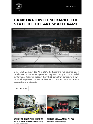 Lamborghini - Lamborghini Temerario: the state-of-the-Art Spaceframe