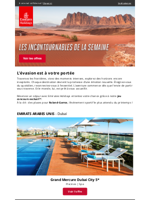 Emirates Holidays (France) - Explorez, ressentez, découvrez