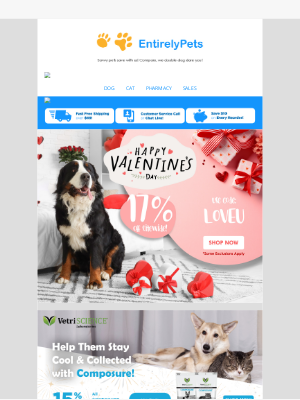 EntirelyPets - 🌹 A Flower For You! It's Our Valentine's Day Sale!